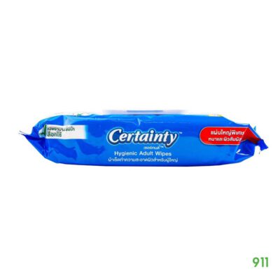 certainty เเผ่นเช็ดทำความสะอาดไม่มีน้ำหอม