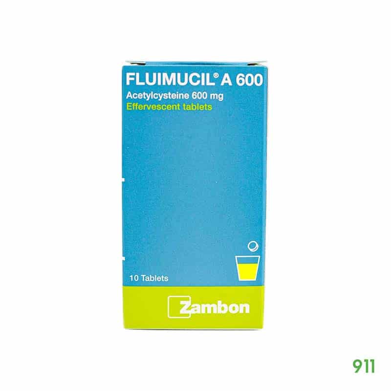 ฟลูมูซิล-เอ 600 เม็ดฟู่ละลายเสมหะ Fluimucil A 600 | 911DRUGSTORE