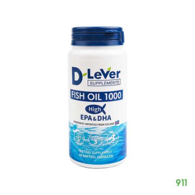 ดีลีเวอร์ ฟิช ออยล์ 1000 ผลิตภัณฑ์เสริมอาหาร D’LeVer Fish Oil 1000 High EPA & DHA