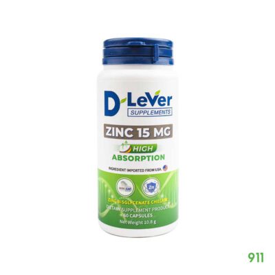 ดีลีเวอร์ ซิงค์ 15 มก. ผลิตภัณฑ์เสริมอาหาร D’LeVer Zinc 15 mg