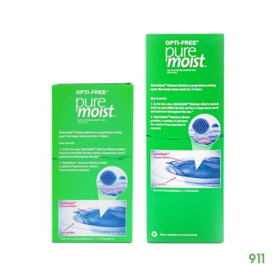 น้ำยาล้างคอนแทคเลนส์ opti free pure moist