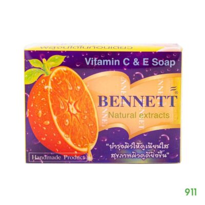 สบู่เบนเนท สบู่วิตามินซี แอนด์ อี เบนเนท Bennett Vitamin C & E Soap Natural Extracts