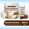 ผงโปรตีนไข่ขาว ฮีโมมิน กลิ่นช็อกโกแลต 400 กรัม Hemomin Albumen Egg White Powder 400g โปรตีน Chocolate Flavor