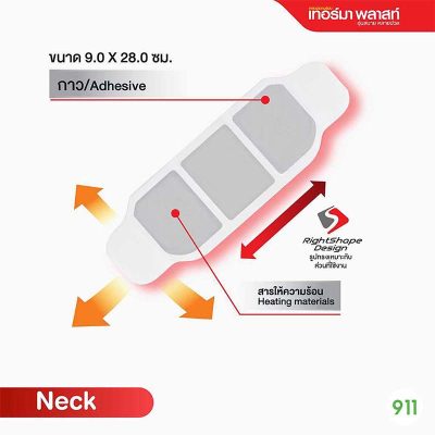 therma plast ขนาด แผ่นประคบร้อน ที่คอ