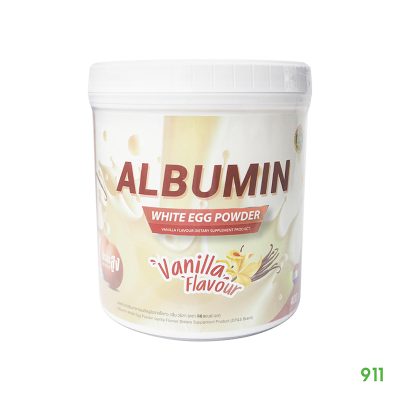 ผงโปรตีนไข่ขาว อัลบูมิน รสวนิลา 400 กรัม DP&S Albumin White Egg Powder Vanilla Flavour 400 g