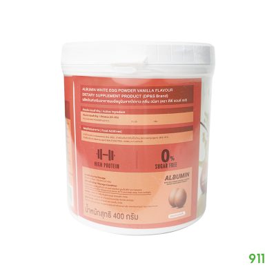 DP&S Albumin White Egg Powder Vanilla Flavour 400 g โปรตีนสูง