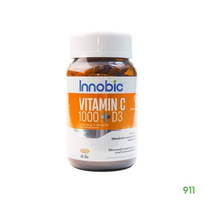 อินโนบิก วิตามิน ซี 1000 พลัส ดี3 ผลิตภัณฑ์เสริมอาหาร Innobic Vitamin C 1000 Plus D3