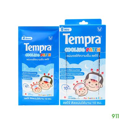 เทมปร้า แผ่นเจลลดไข้ Tempra Cooling Patch